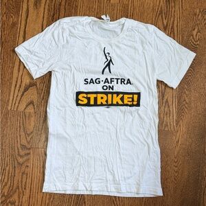 White SAG-AFTRA Strike T-Shirt